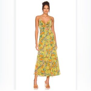 ASTR the Label Brandy Dress in Yellow Multi Floral, Revolve, NWT